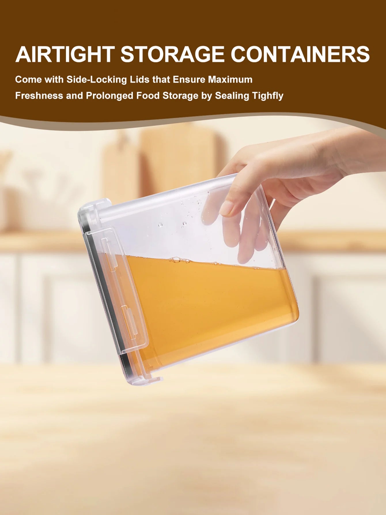 4Pcs Large Food Storage Containers with Lids Airtight Kitchen Pantry Organization and Storage