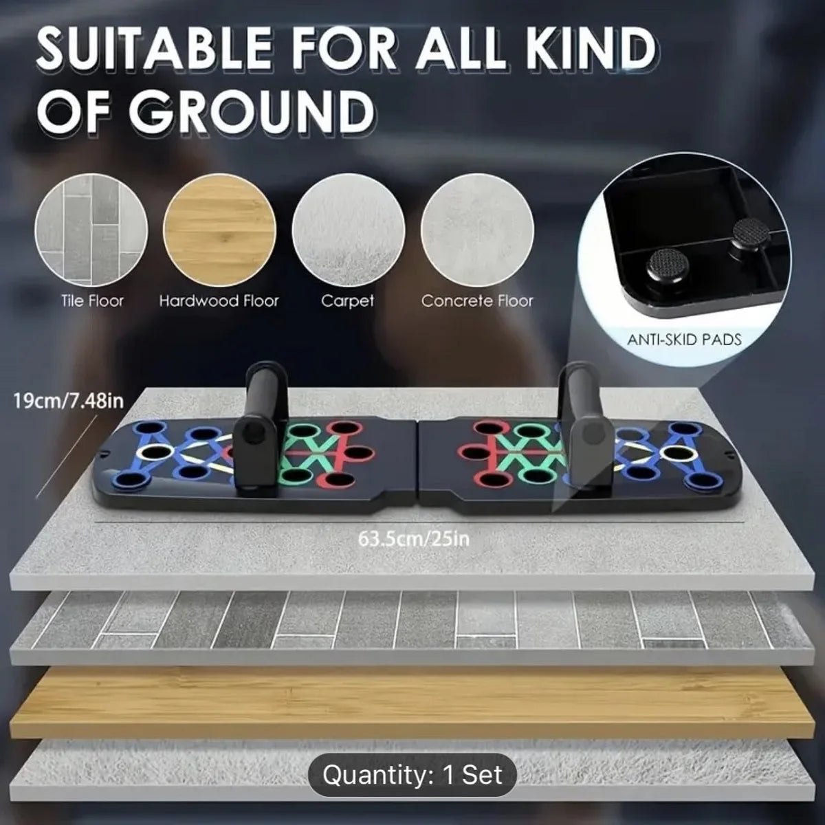 Solid Push Up Board Home Workout Equipment Multi Functional Pushup Stands System Fitness Floor Chest Muscle Exercise Professional