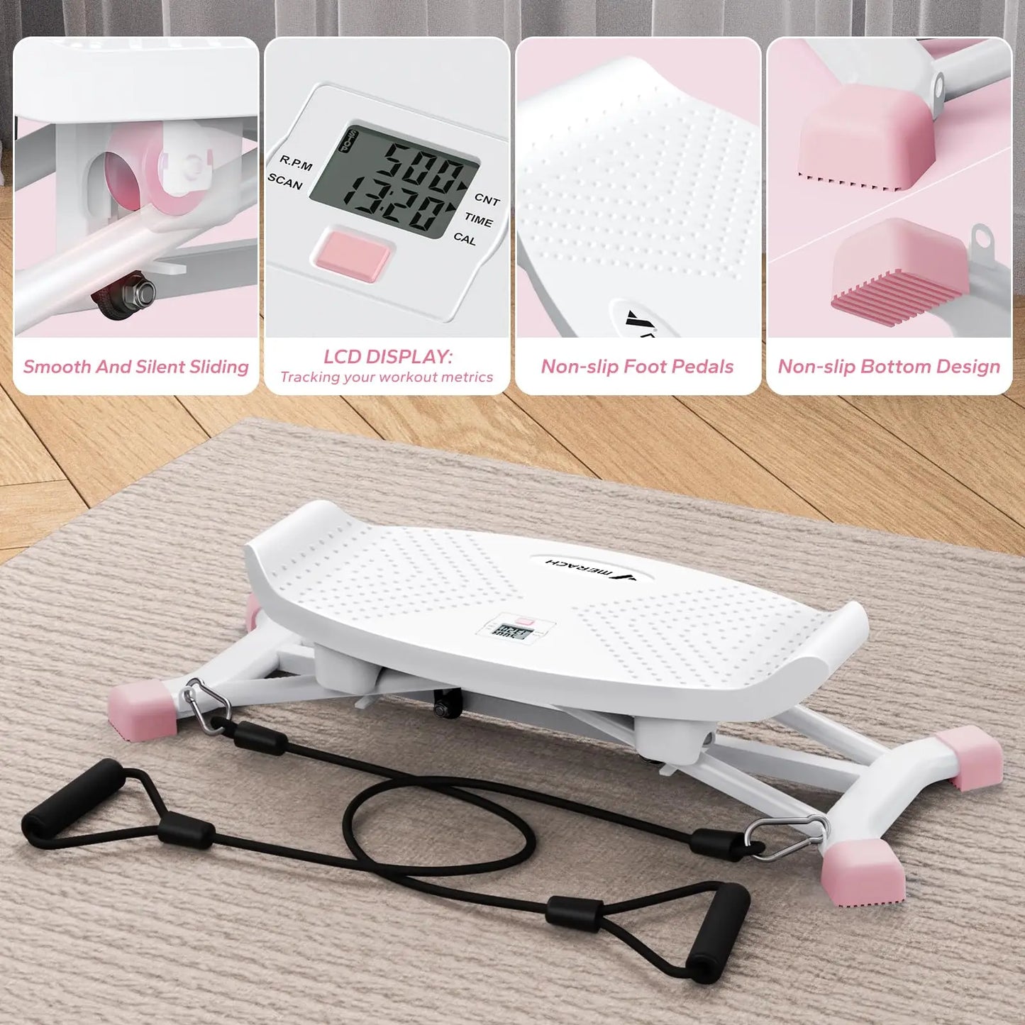 Merach Ski Machine Simulated Ski Training Machine Full Body Aerobic Exercise Equipment