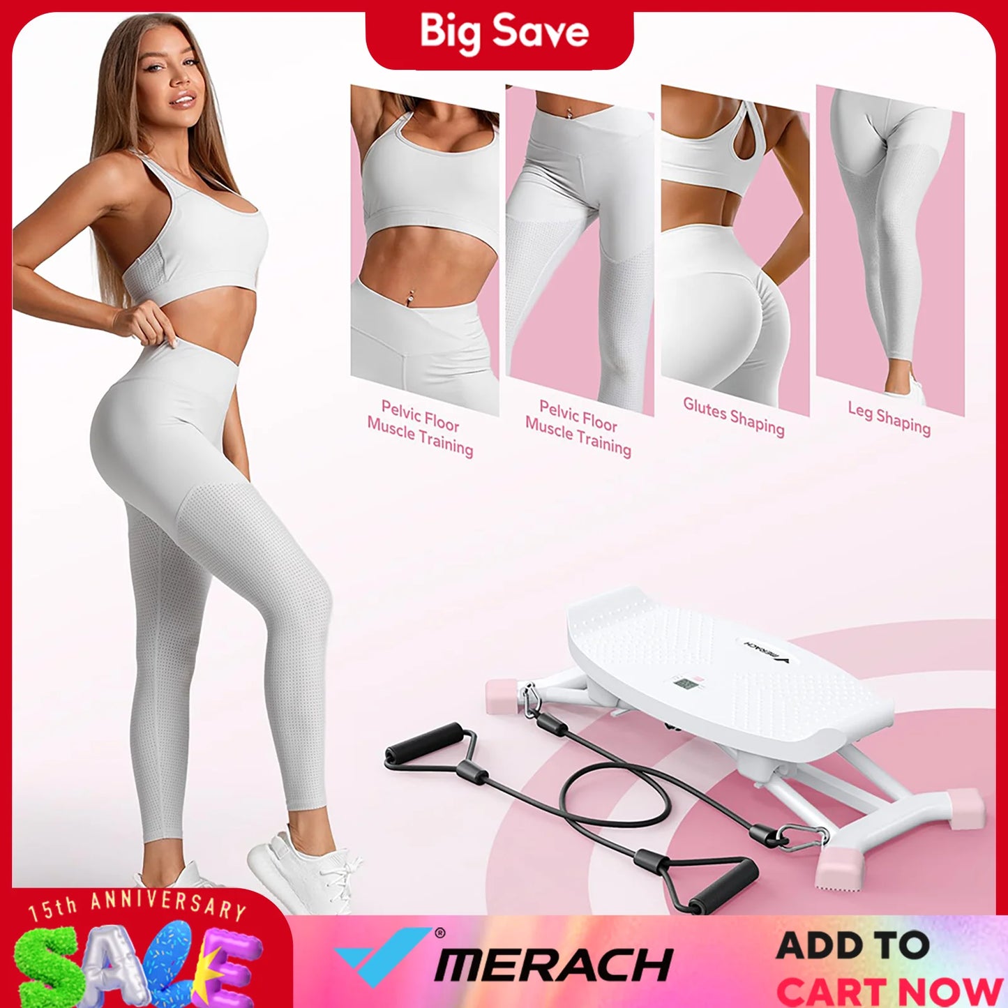 Merach Ski Machine Simulated Ski Training Machine for Full Body Aerobic Exercise and Cardio Fitness