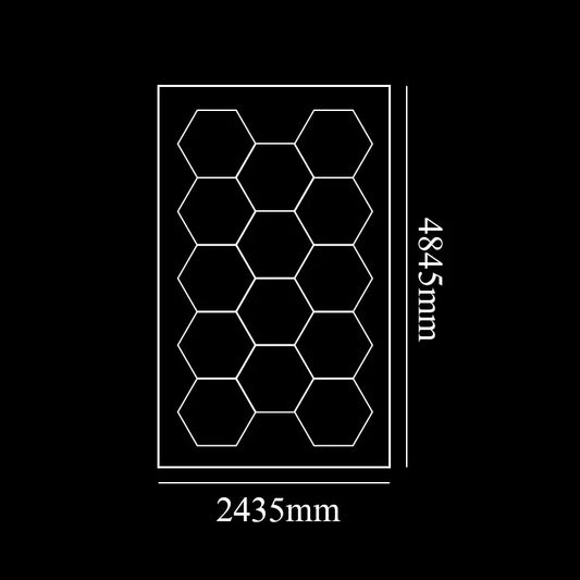 Honeycomb Hex Light Hexagon LED Lighting for Garage Workshop Car Wash Beauty Station Office Shipped from US