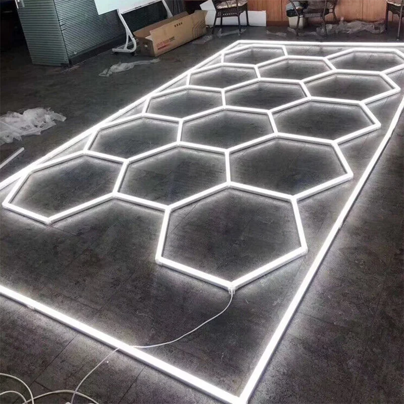 Honeycomb Hex Light Hexagon LED Lighting for Garage Workshop Car Wash Beauty Station Office Shipped from US