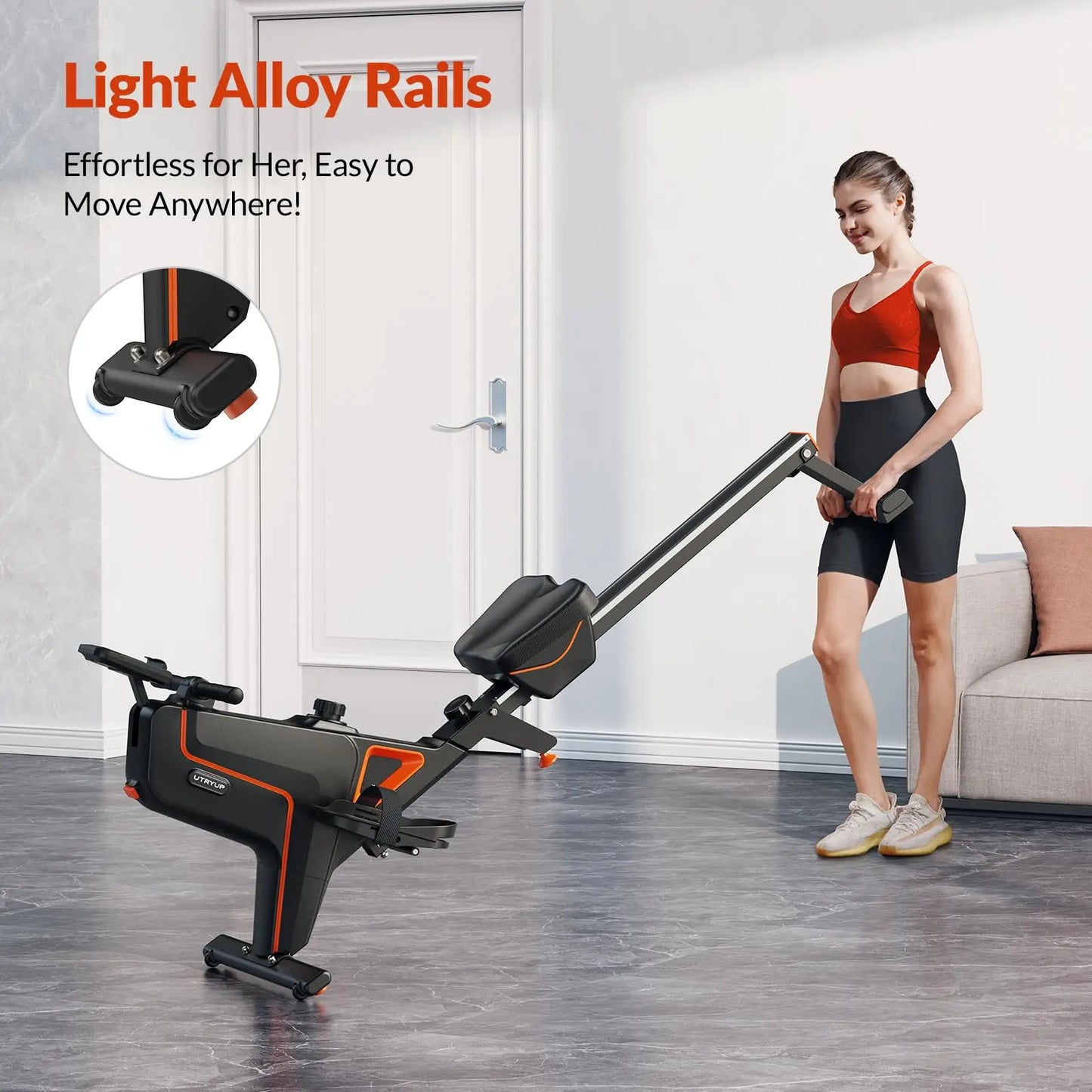 Utryup Magnetic Rowing Machine R05 Water Rower R10 16 Levels Quiet Resistance Foldable Compact Home Gym Fitness