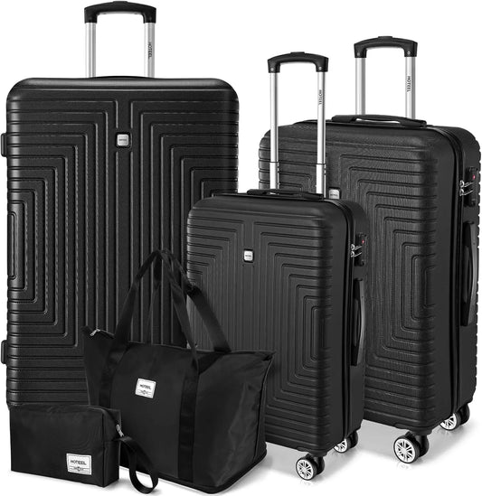 Five Piece Luggage Set ABS and PC Suitcases Wheel TSA Approved Lock Carry On Bag