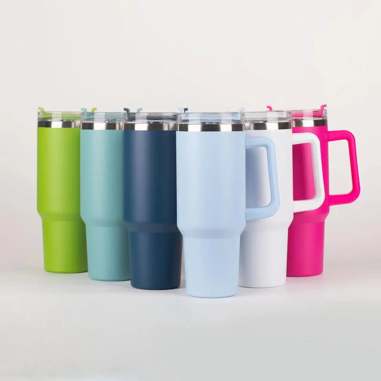 6 Pack US Warehouse 40 Ounce Stainless Steel Double Wall Tumbler With Handle Eco Friendly Bulk Wholesale