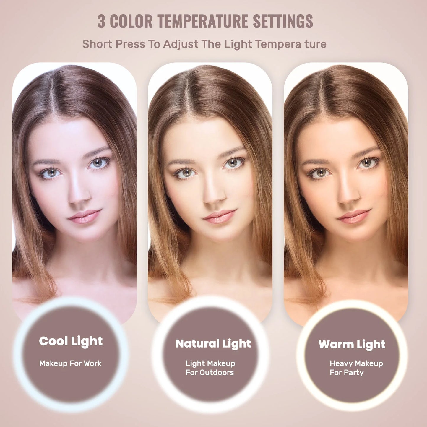 Travel Makeup Bag With LED Lighted Mirror Makeup Train Case With Adjustable Dividers For Home Gift Vacation