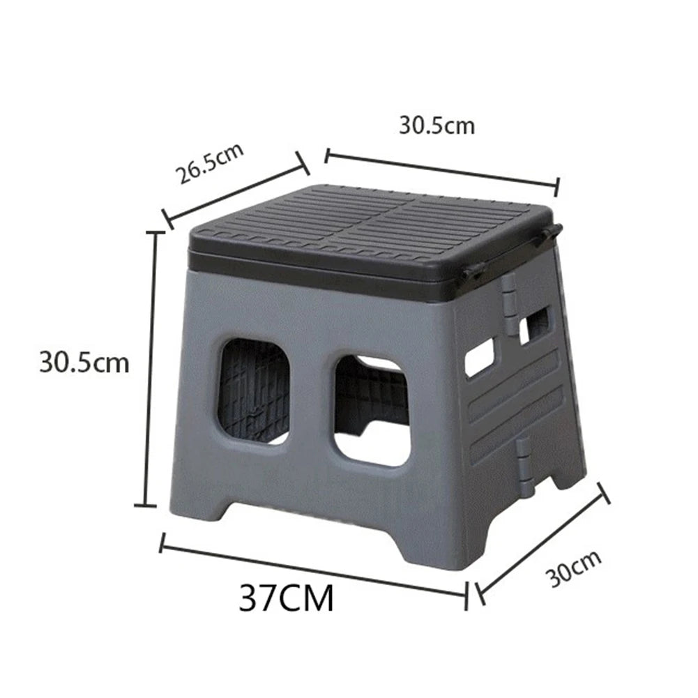 Portable Folding Toilet with Lid Multifunctional Outdoor Camp Toilet for Camping Travel