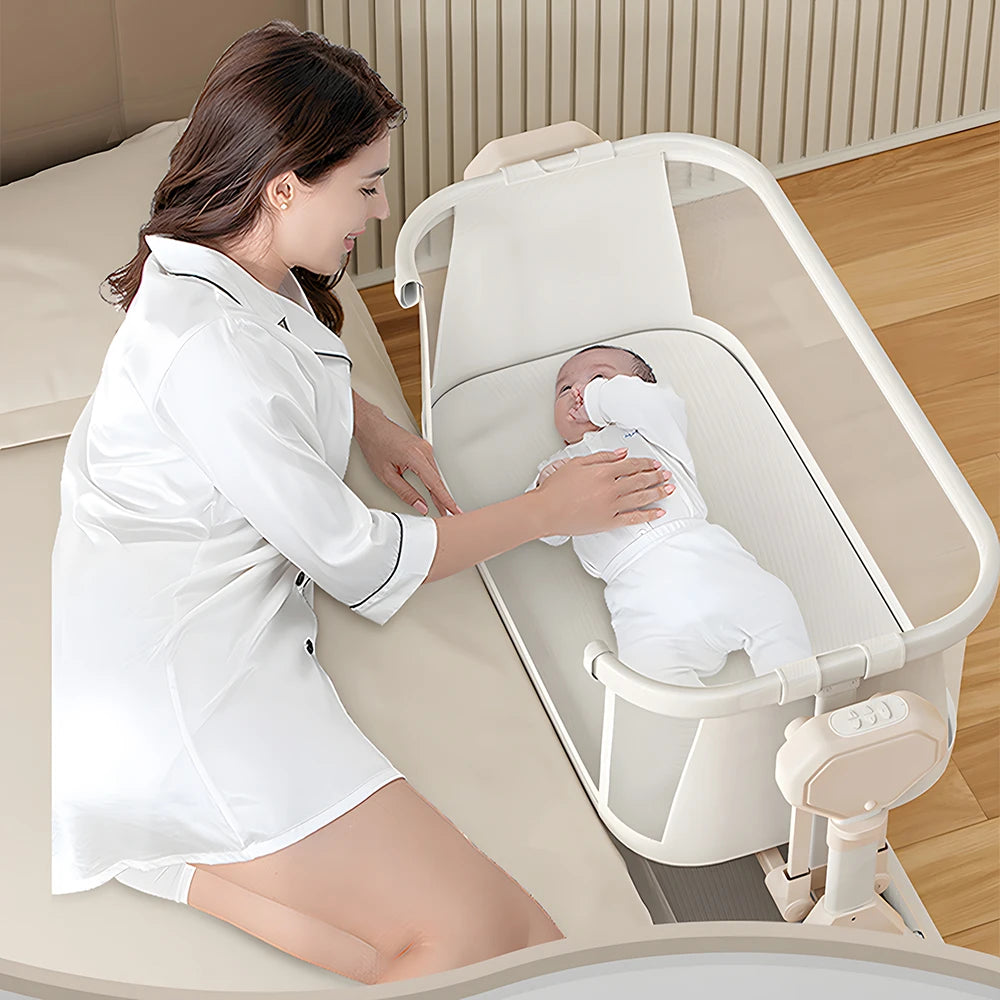 Rocking Baby Bassinet Newborn Co-Sleeper Infant Beside Sleeper Unisex Portable Travel Crib Cradle