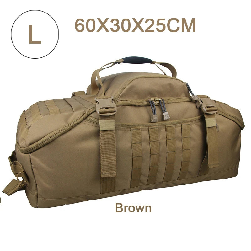 30L 45L 80L Sport Travel Bag Molle Tactical Backpack Gym Fitness Large Duffle Bag for Camping Hunting Fishing