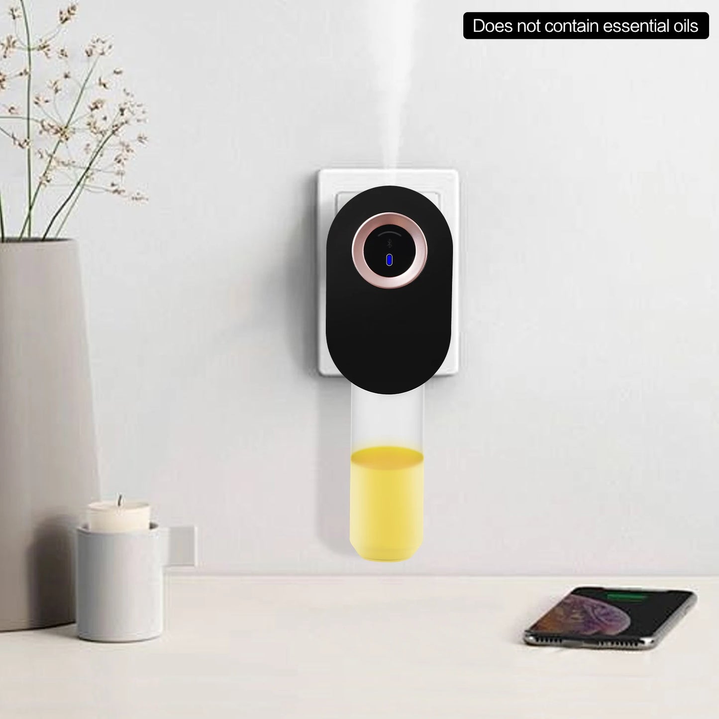 Smart Wall Mounted 110ml Aroma Diffuser with Touch Screen and Bluetooth Control for Home and Office