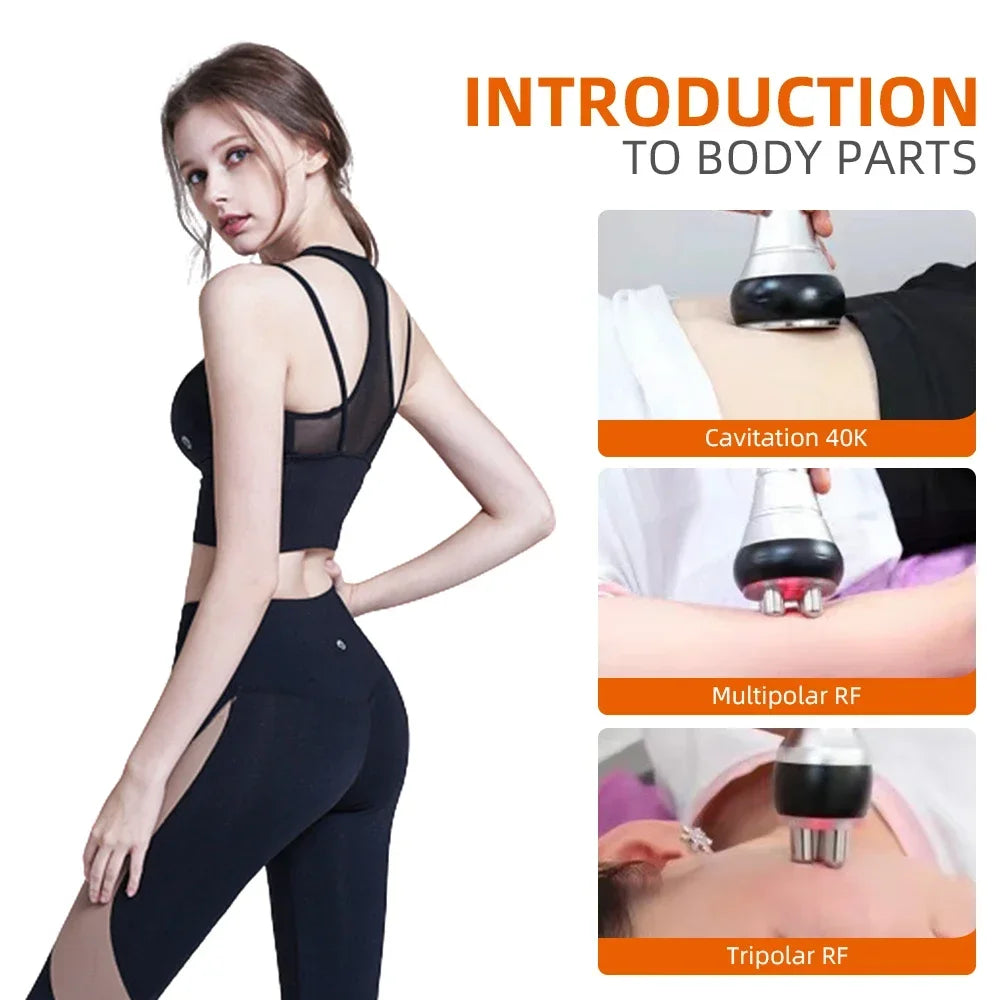 Miss Queeny 3 in 1 Vacuum 40K Slimming Cavitation Machine Skin Tightening and Anti Wrinkle Beauty Equipment Fast Shipping