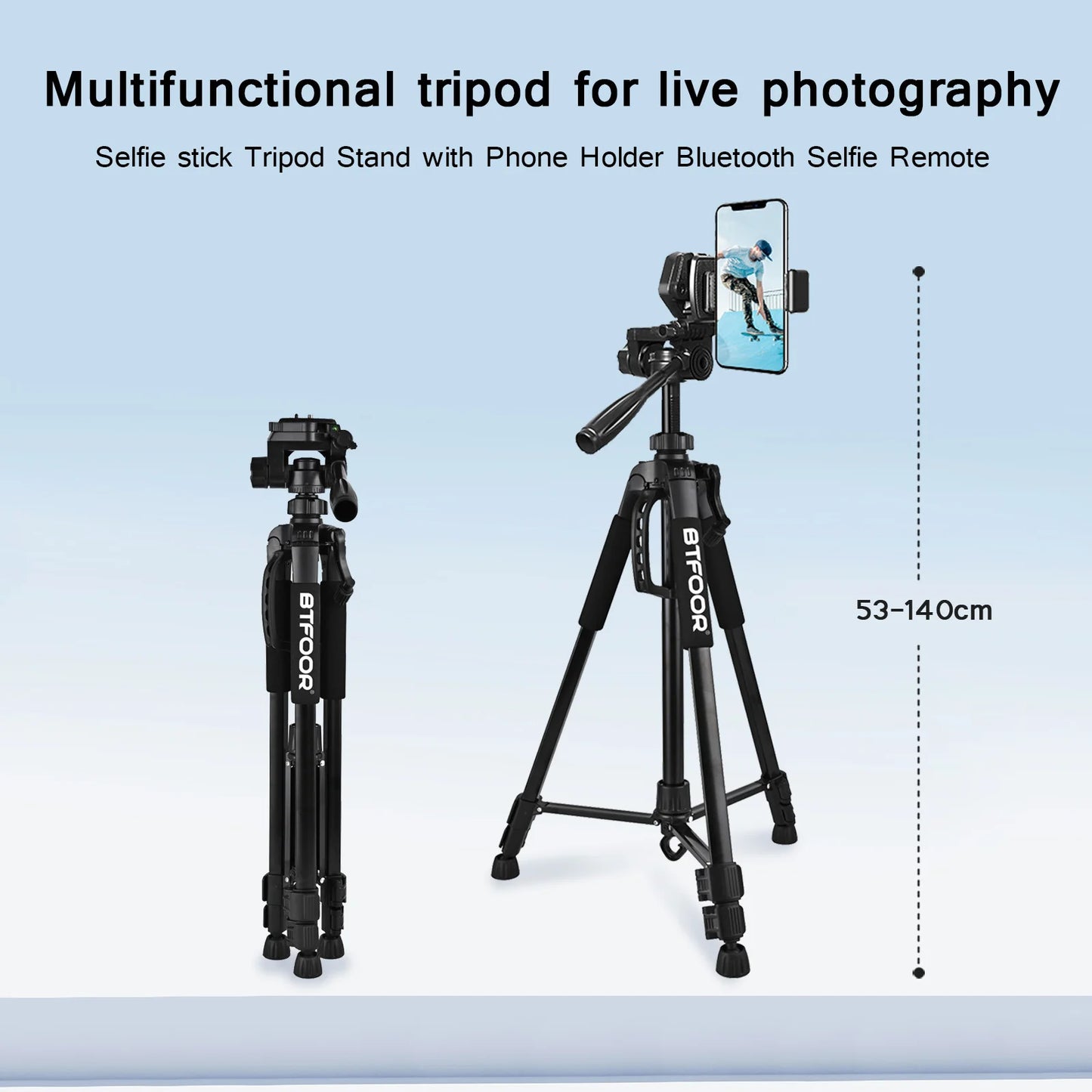 Phone Travel Self Tripod Aluminum Tall 55 Inch 140 Centimeter Stand With Quick Plates Mount Pan Head For Canon Nikon DSLR SLR Digital Camera