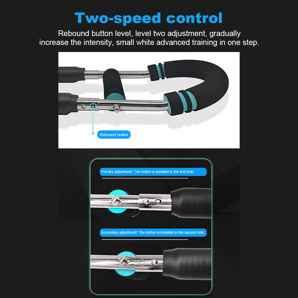 Twister Arm Exerciser with Foam Handle Adjustable Spring Workout Bar for Forearm Triceps and Chest Expander Portable Fitness Equipment