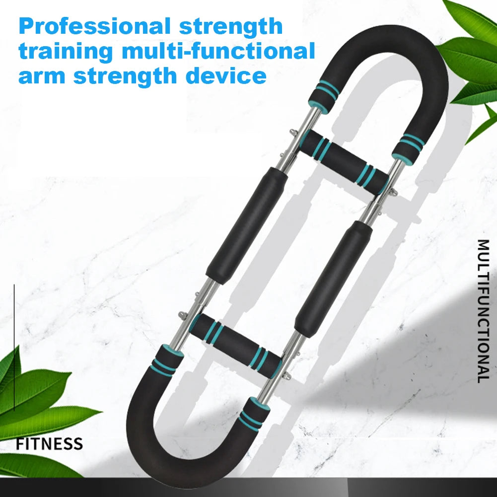 Twister Arm Exerciser with Foam Handle Adjustable Spring Workout Bar for Forearm Triceps and Chest Expander Portable Fitness Equipment