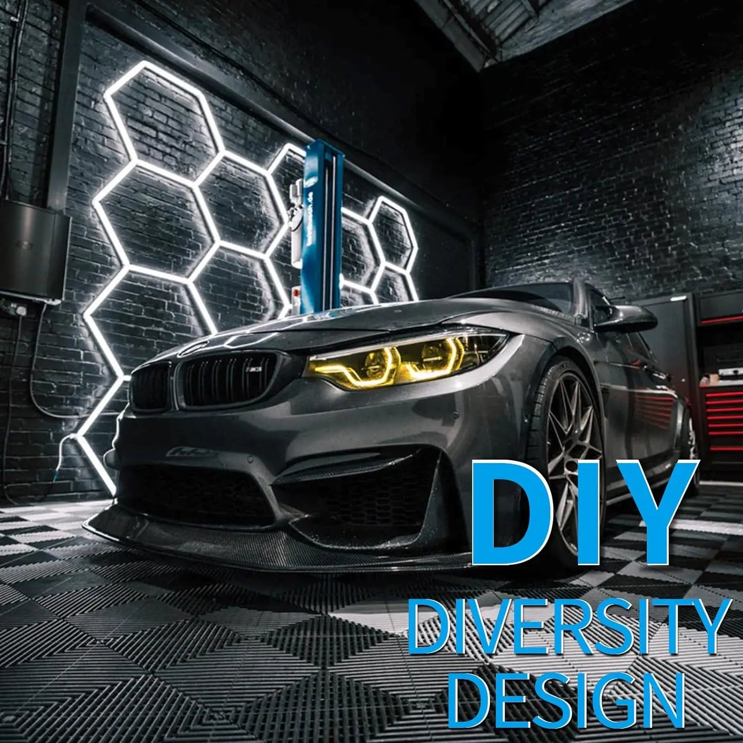 Honeycomb Hex Light Hexagon LED Lighting for Garage Workshop Car Wash Beauty Station Office Shipped from US