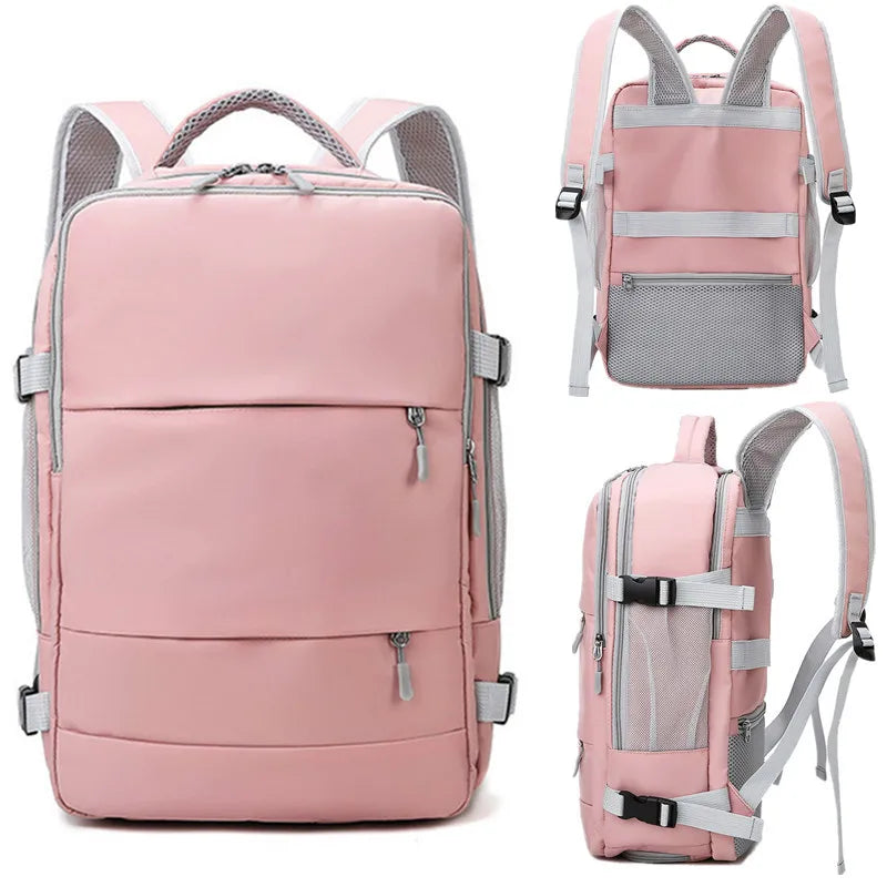 Travel Backpack for Women Large Capacity Waterproof Anti Theft Casual Daypack Bag with Luggage Strap and USB Charging Port