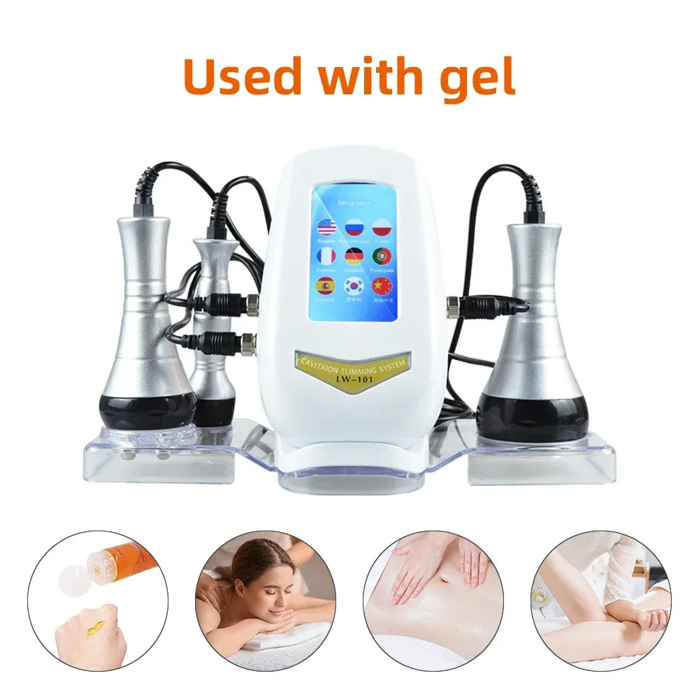 Miss Queeny 3 in 1 Vacuum 40K Slimming Cavitation Machine Skin Tightening and Anti Wrinkle Beauty Equipment Fast Shipping