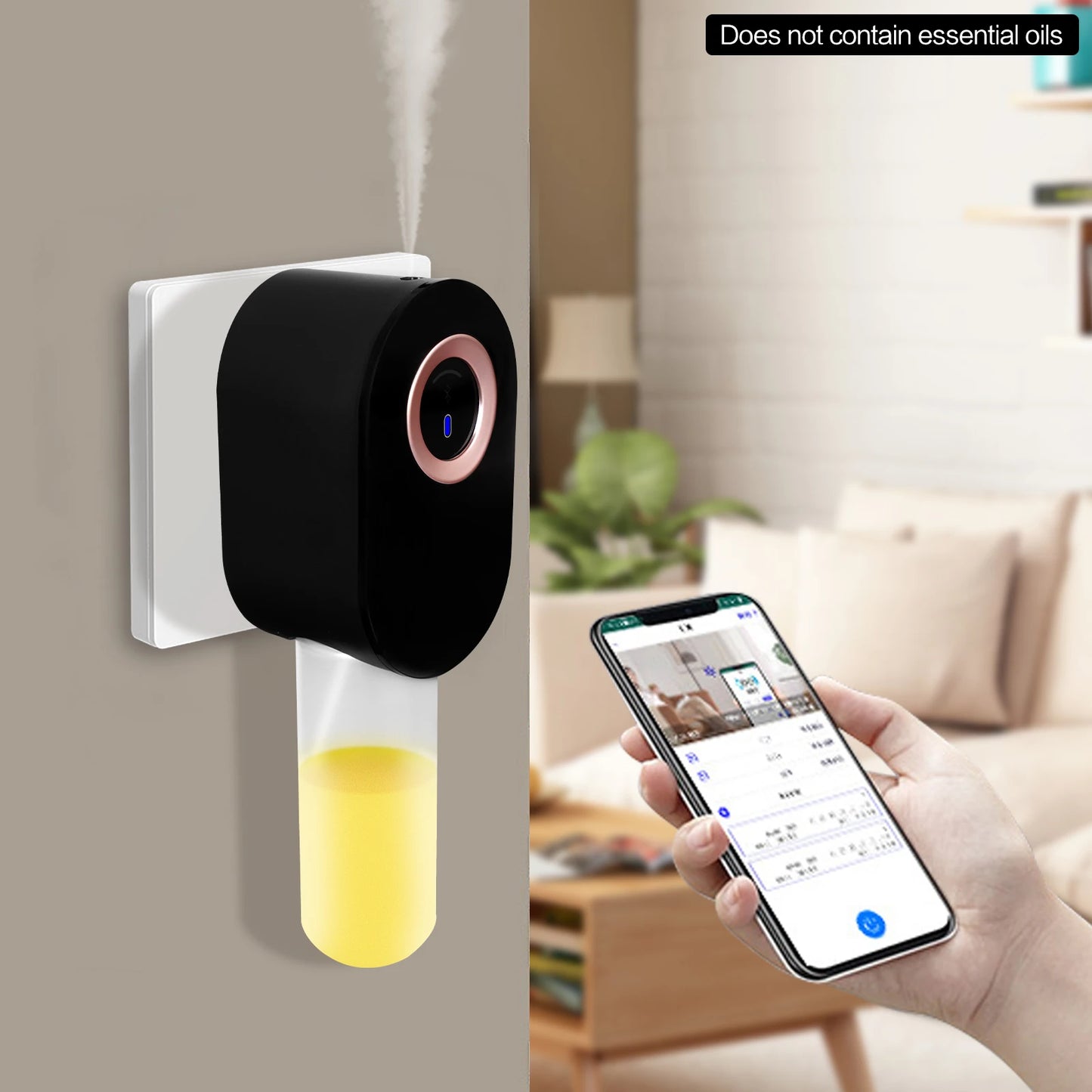 Smart Wall Mounted 110ml Aroma Diffuser with Touch Screen and Bluetooth Control for Home and Office