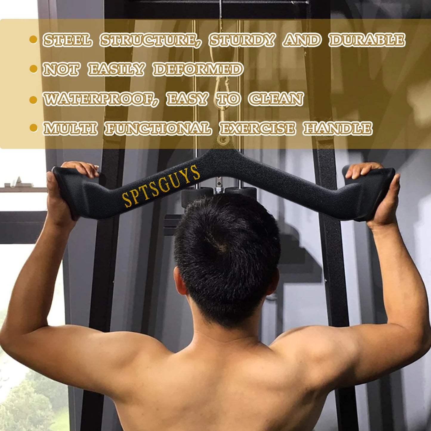 Home Gym Fitness Lat Pull Down Bar LAT Pulldown Attachments for Cable Pulley System Strength Training